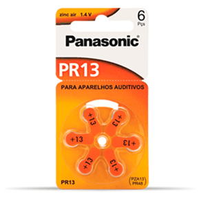 Bateria Panasonic Auditiva PR-13H, blister com | 06 Unidades DF - 26475