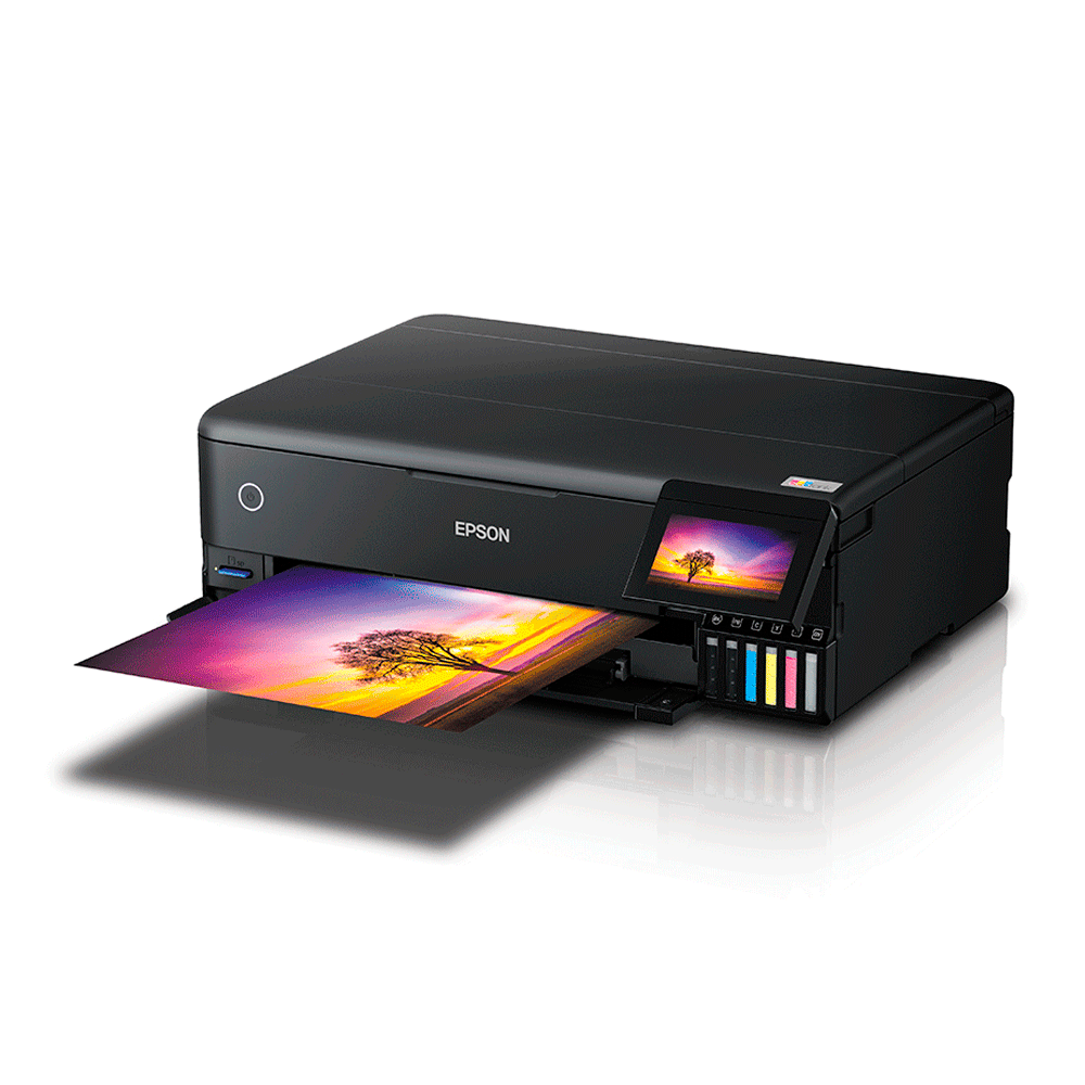 Impressora Multifuncional Epson EcoTank L8180, Wi-Fi 127V Preto