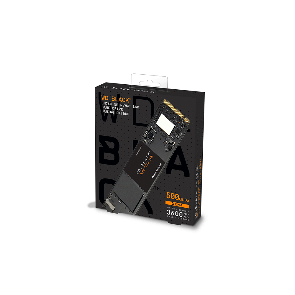 SSD WD Black SE PCIe® Gen4, Leitura Sequencial até 3.600 MB/s