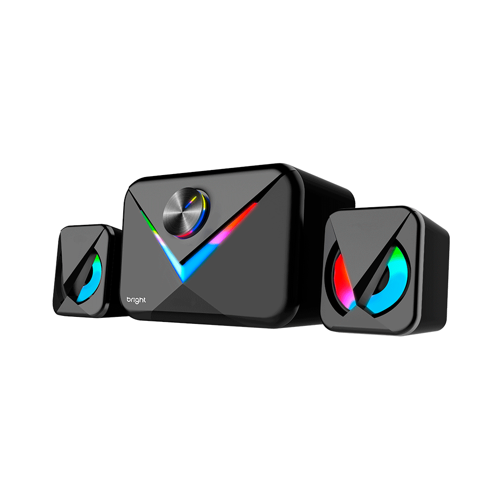 Caixa De Som Bright Multimídia Speaker RGB, Bluetooth - CX004
