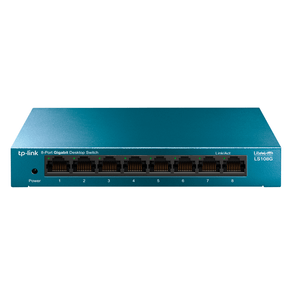 Switch de Mesa TP-Link Gigabit Lite Wave 8 Portas Ethernet 10/100/1000 Mbps | LS108G GO - 226378
