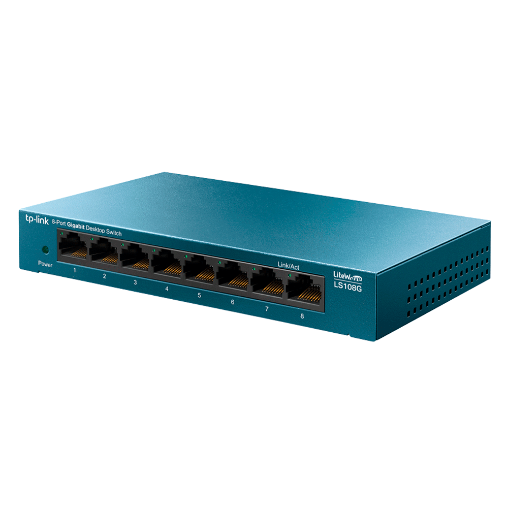 Switch de Mesa TP-Link Gigabit Lite Wave 8 Portas Ethernet 10/100