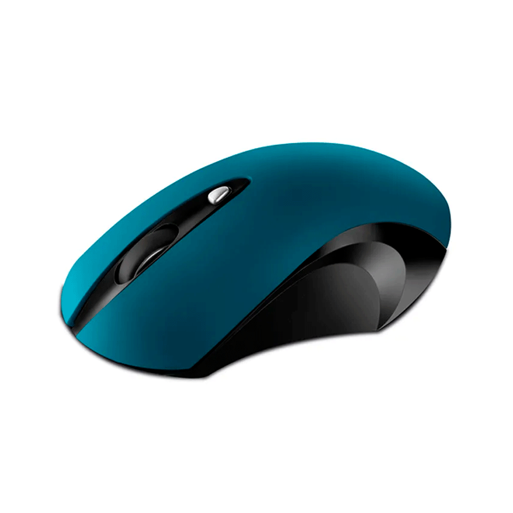 Mouse Sem Fio Movitec OMW-04 1000-1600 DPI | Preto/Azul Petróleo
