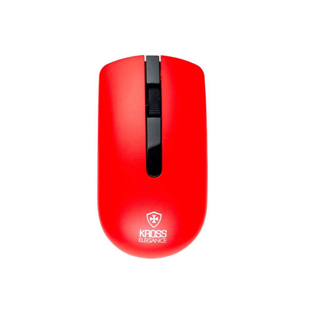 Mouse Sem Fio Kross, Recarregável 1.600Dpi - KE-M315 | Vermelho