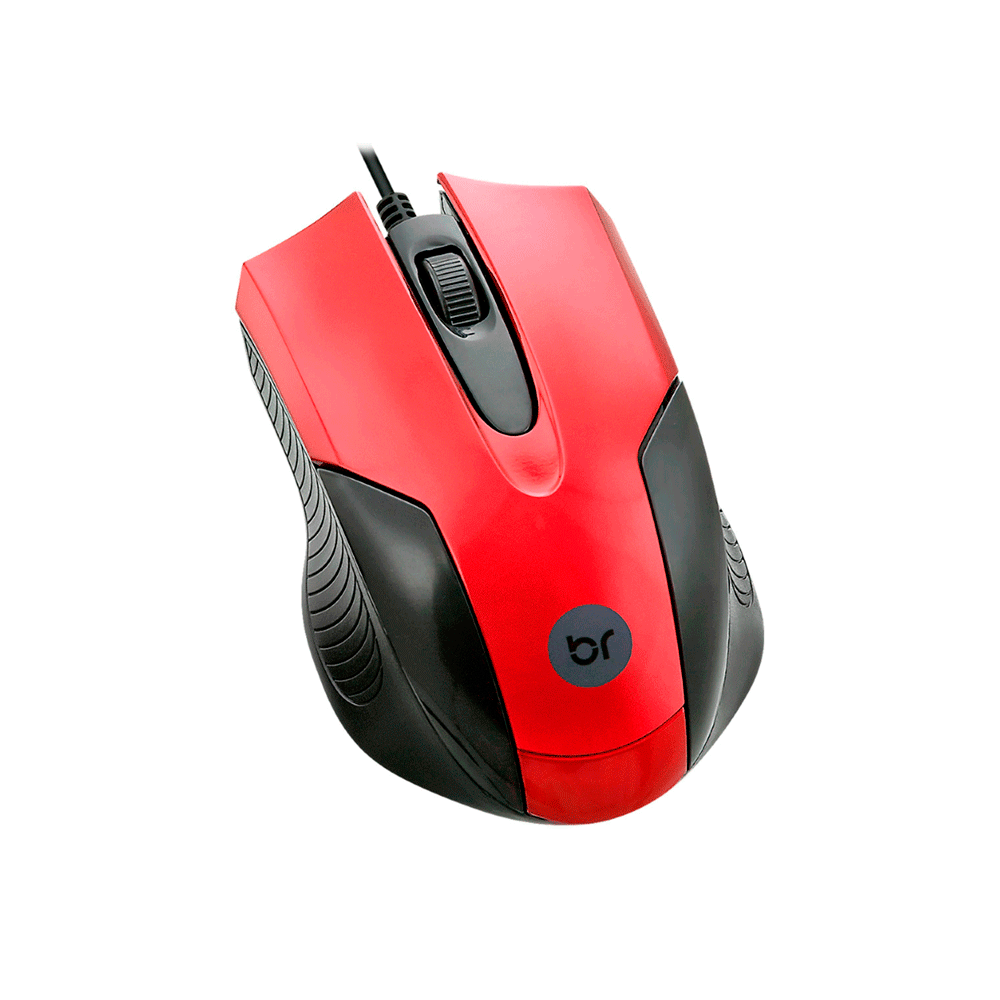 Mouse Bright USB, 1000Dpi - 02210 | Preto/Vermelho Artigo: 582539