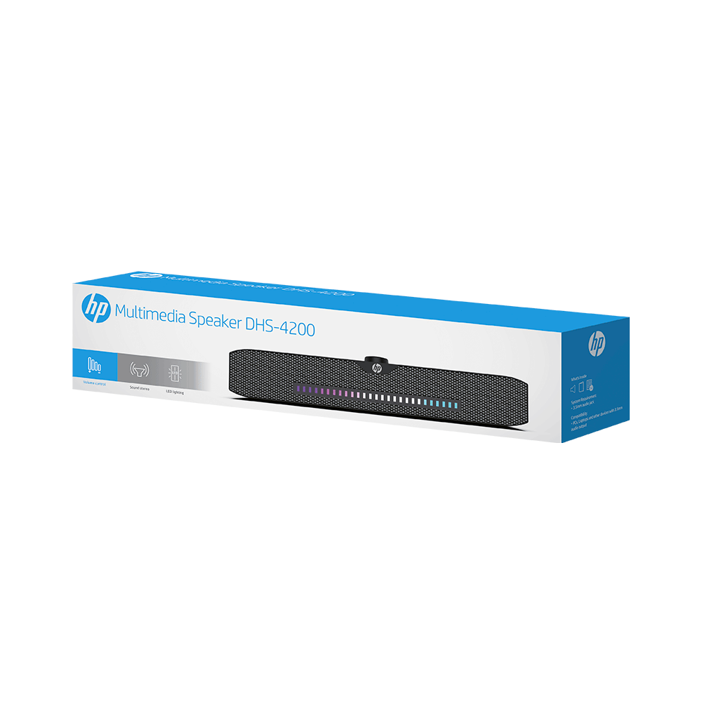 Caixa de Som HP DHS-4200, RGB, Conexão USB DC 5V | Preto Artigo