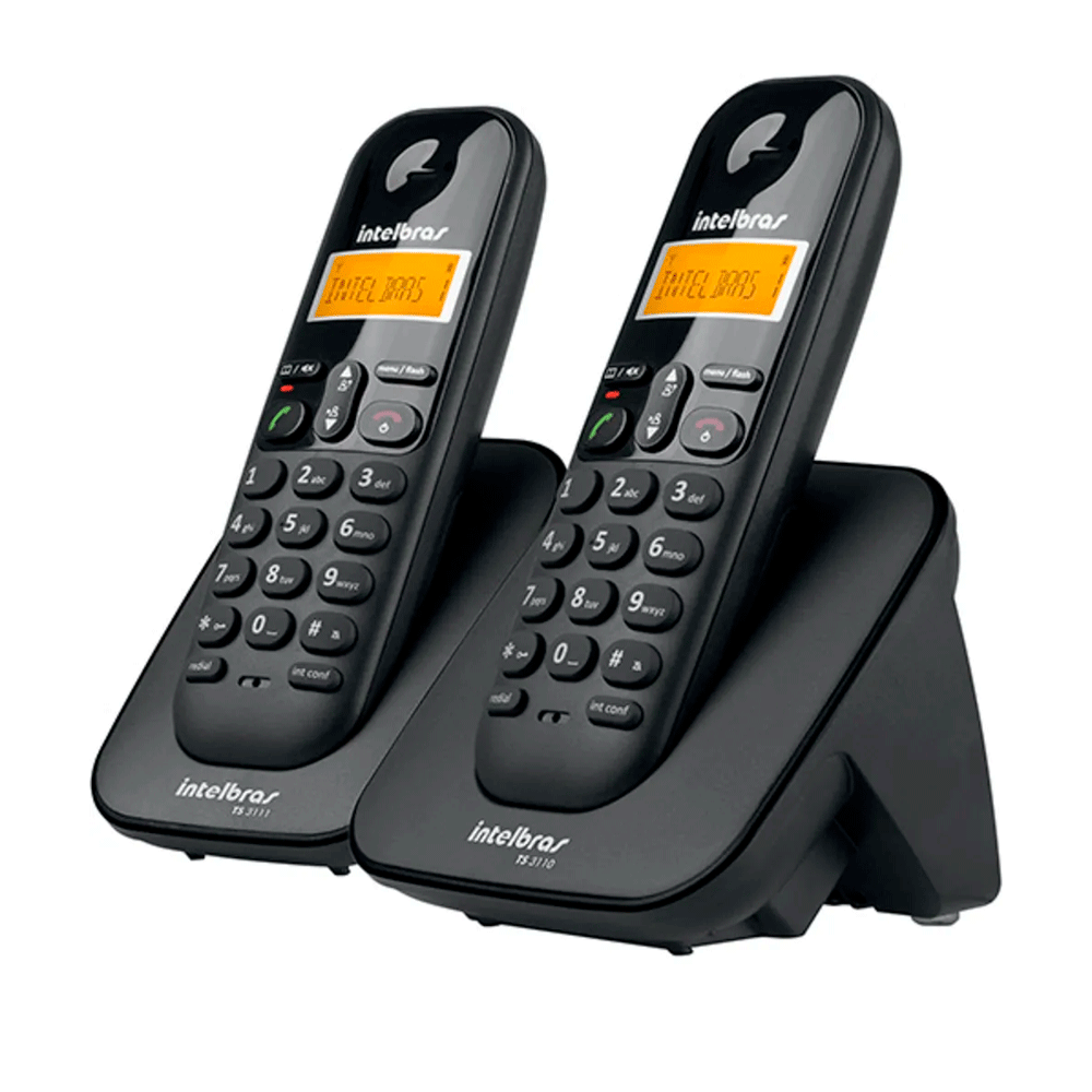 Telefone Sem Fio Intelbras TS3112 ID com 2 Ramais | Preto Artigo