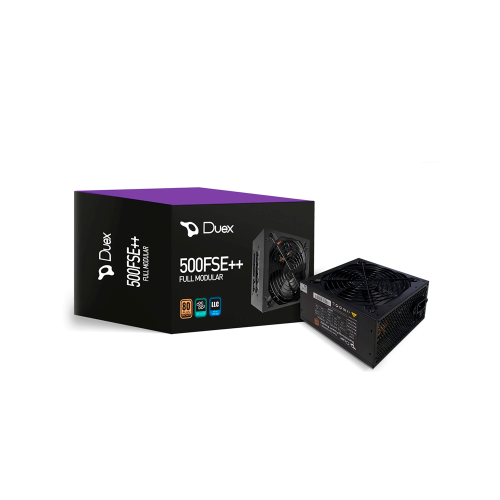 Fonte Duex DX500FSE++ 80 Plus Modular 500W | Bivolt - Fujioka