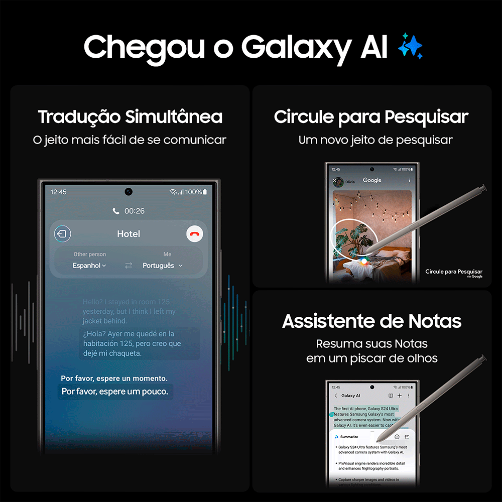 Smartphone Samsung Galaxy S24 Ultra, 512GB, 12GB RAM, Galaxy AI