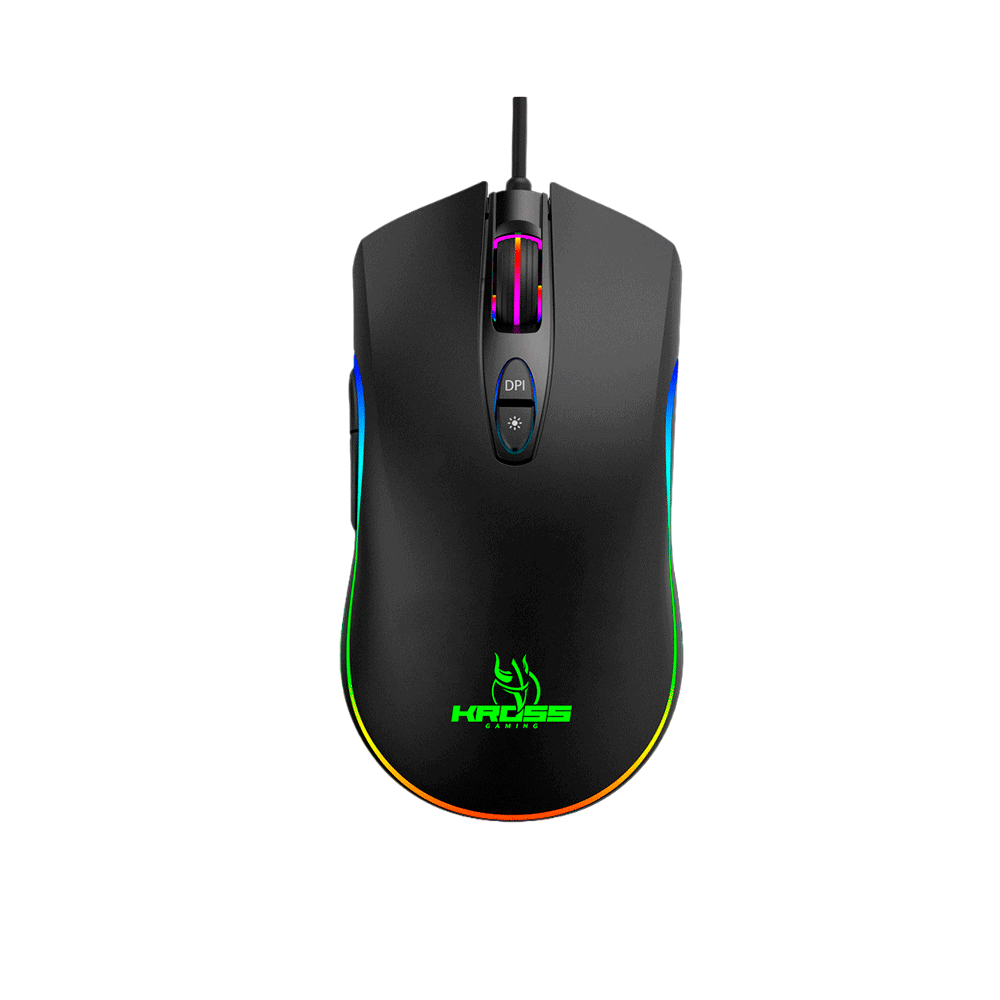 Mouse Gamer C/Fio Kross Gungnir, USB, 4800 DPI - KE-MG125 Preto