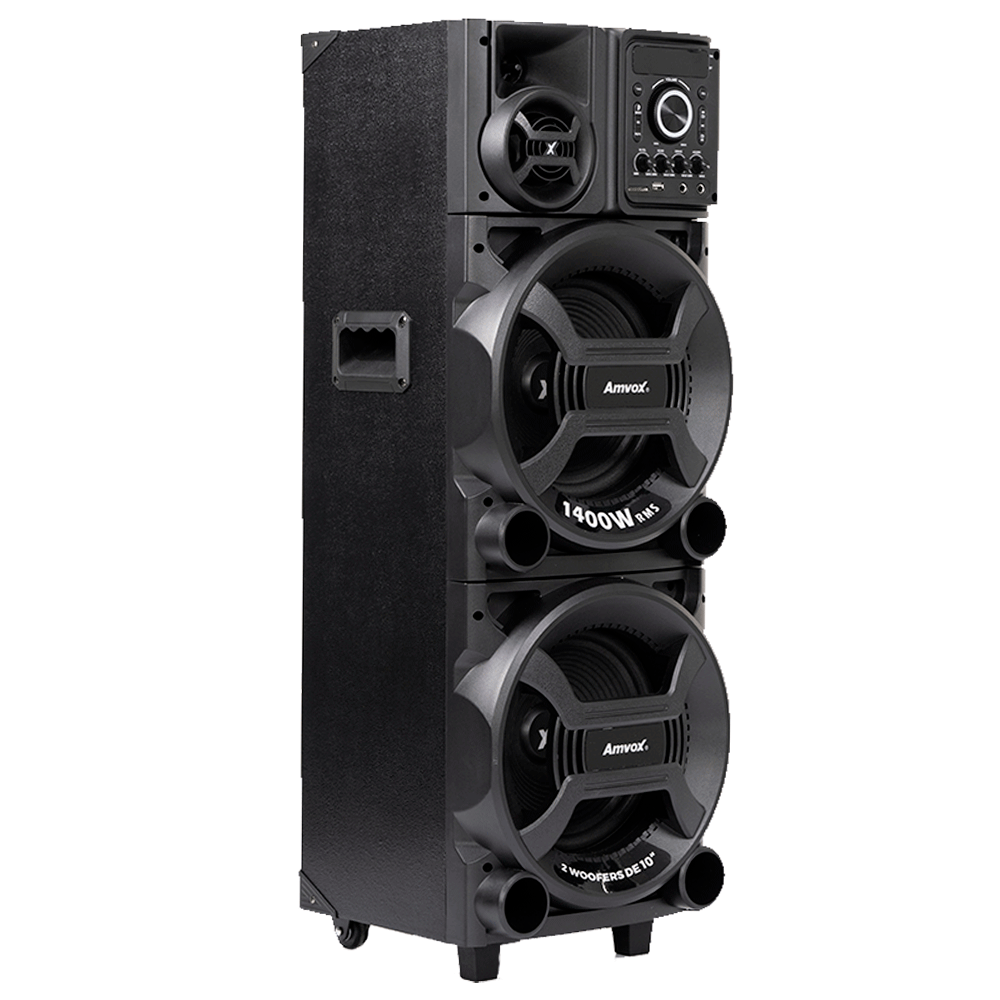 Caixa de Som Amplificada Amvox ACA 1402 Titan Black, 1400W