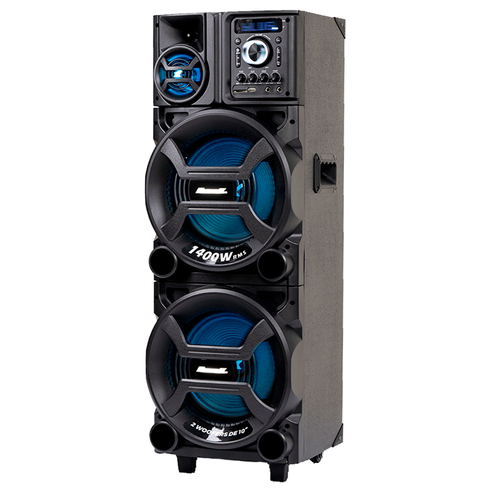 Caixa de Som Amplificada Amvox ACA 1402 Titan Black, 1400W