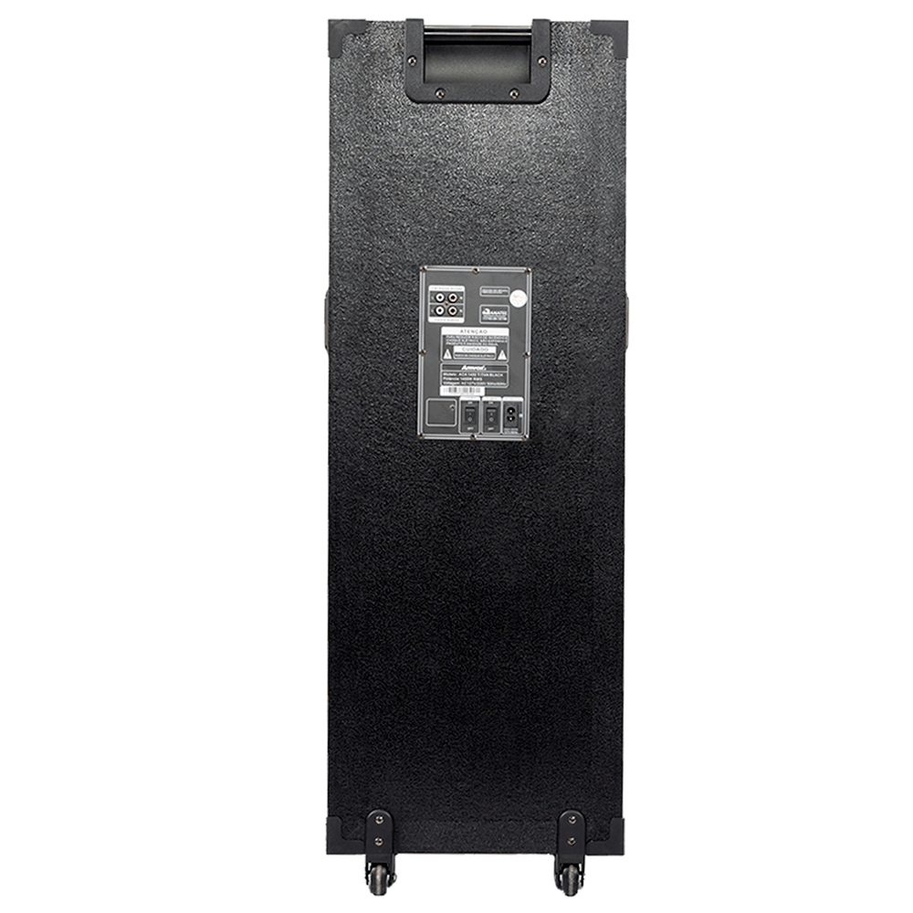 Caixa de Som Amplificada Amvox ACA 1402 Titan Black, 1400W
