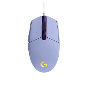 Mouse Logitech G203 LIGHTSYNC RGB para jogos de 6 botões, 200 - 8.000 DPI | Lilás DF - 582755