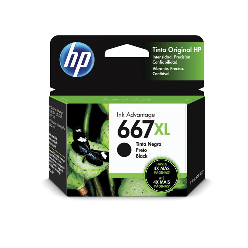 apearl エパール ボストン リッチブラック x シルバー Cartucho de Tinta HP 667XL 3YM81AL | Preto Artigo: 233199