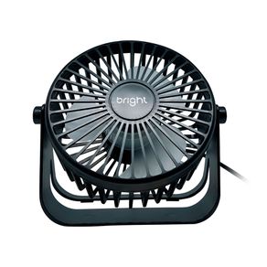 Mini Ventilador Bright, USB, 3 Velocidades - VN001 | Preto DF - 582682
