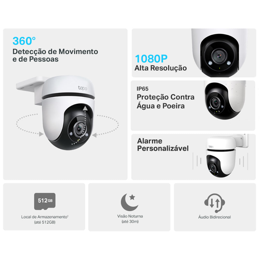 TP-Link Tapo C500 防犯カメラ Camera de Segurança wifi Externa TP-Link Tapo C500, Color Night
