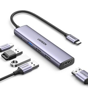 Adaptador Ugreen 7 em 1 4K HDMI Para USB-C | Cinza DF - 582757