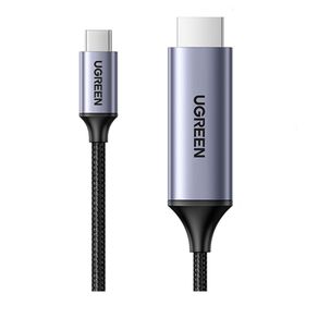 Cabo UGREEN USB-C para HDMI, 1,5 Metros, 4K a 60 Hz | Cinza/Preto DF - 582782 Cabo UGREEN USB-C para HDMI, 1,5 Metros, 4K a 60 Hz | Cinza/Preto DF - 582782