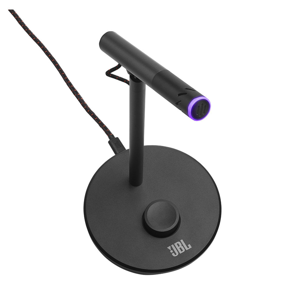 Microfone JBL Quantum Stream Talk, Condensador único, LED | Preto