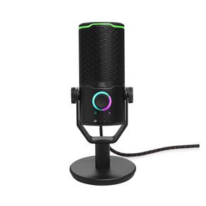 Microfone JBL Quantum Stream Studio, Condensador triplo, Com Fio, LED | Preto DF - 582790 Microfone JBL Quantum Stream Studio, Condensador triplo, Com Fio, LED | Preto DF - 582790