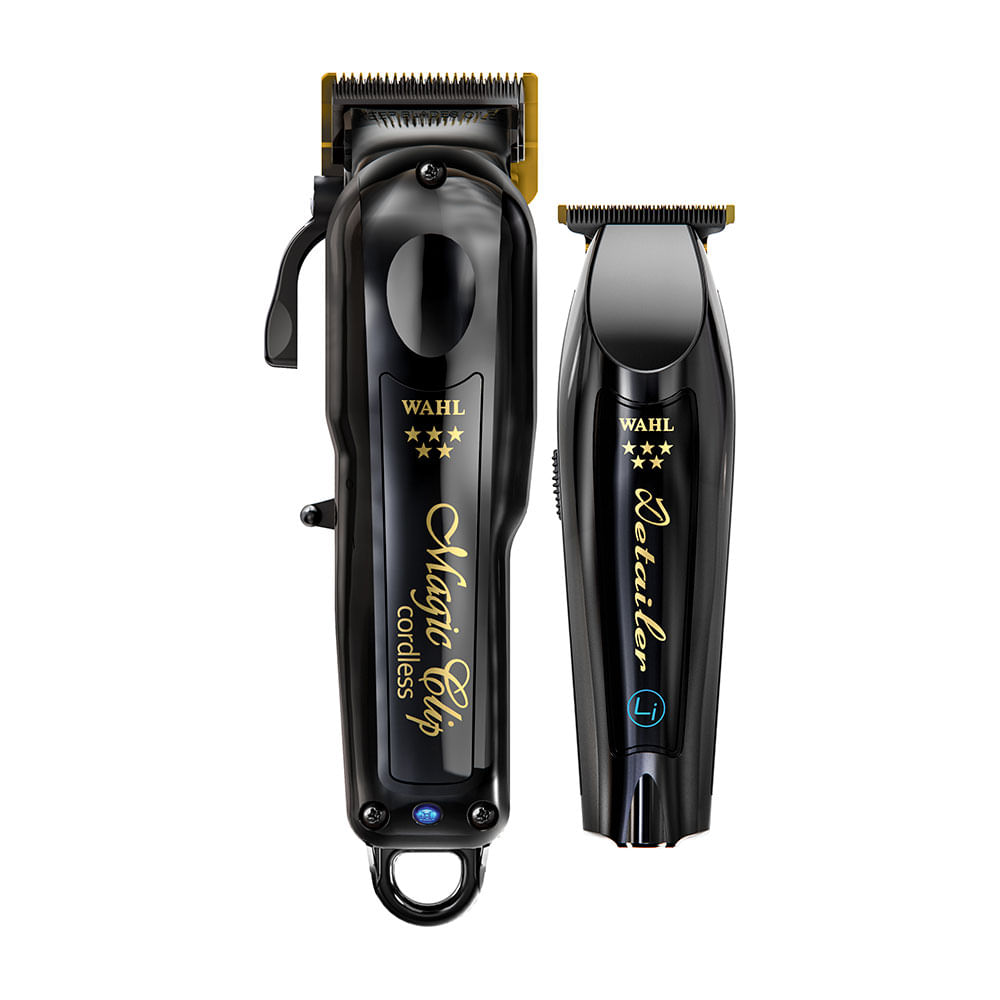 WAHL MagicClip Clipper&Detailerのセット@㉝w~@ Combo Wahl Clipper com Máquinas de corte e de acabamento Barber