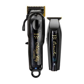 Combo Wahl Clipper com Máquinas de corte e de acabamento Barber Cordless, Preto | Bivolt GO - 691609