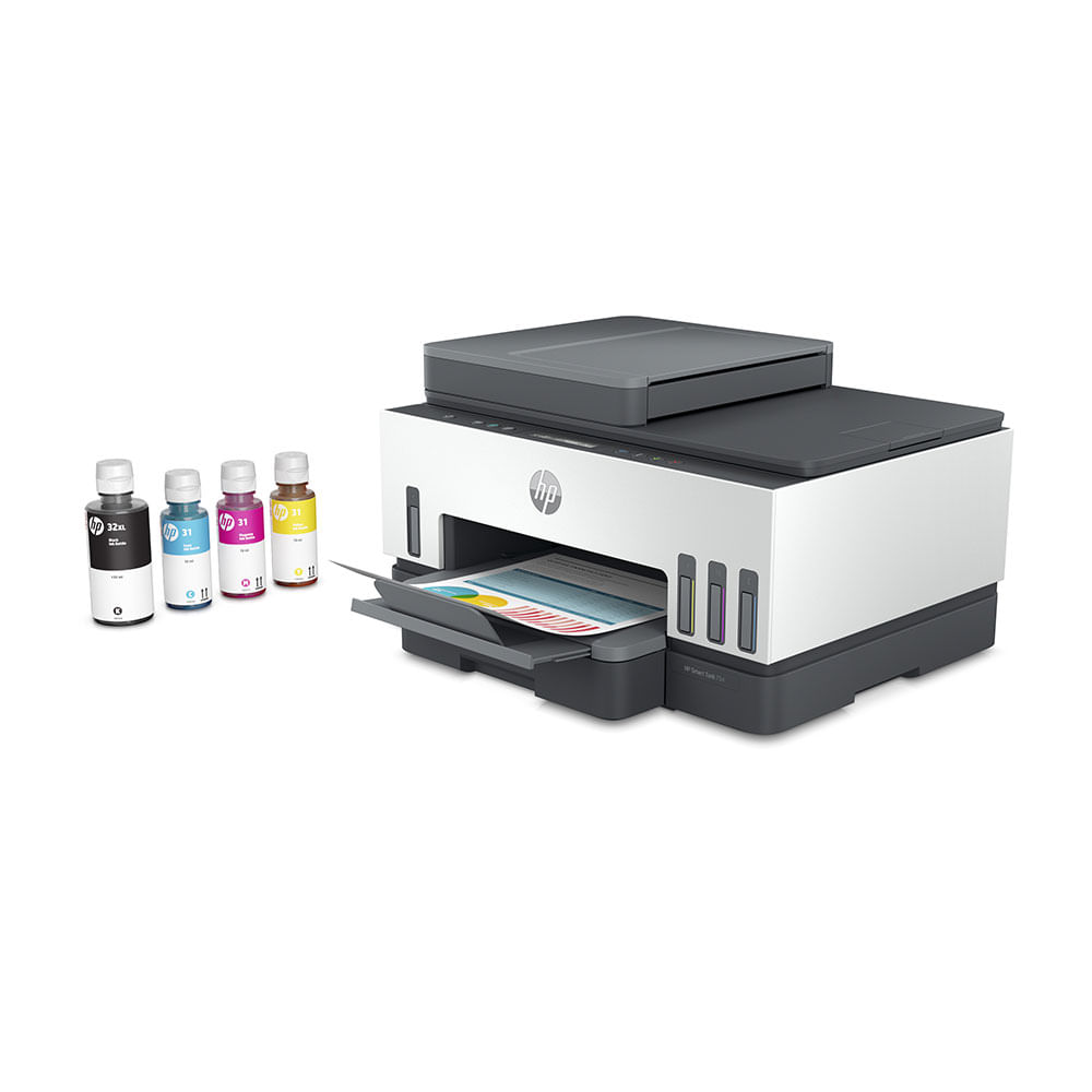 Impressora Multifuncional HP Smart Tank 754, Conexão Wi-Fi, USB