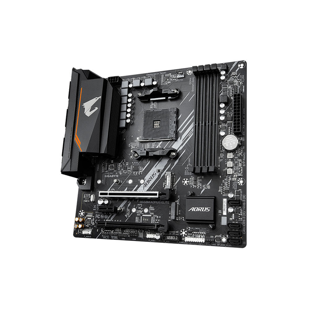 マザーボード GIGABYTE B550M AORUS ELITE Placa Mãe Gigabyte B550M Aorus Elite, AMD AM4, Micro ATX | DDR4