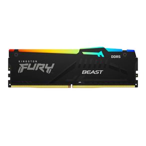 Memória RAM Kingston Fury Beast RGB, 5600MHz, DDR5, CL40 - KF556C40BBA-16 | 16GB GO - 801486