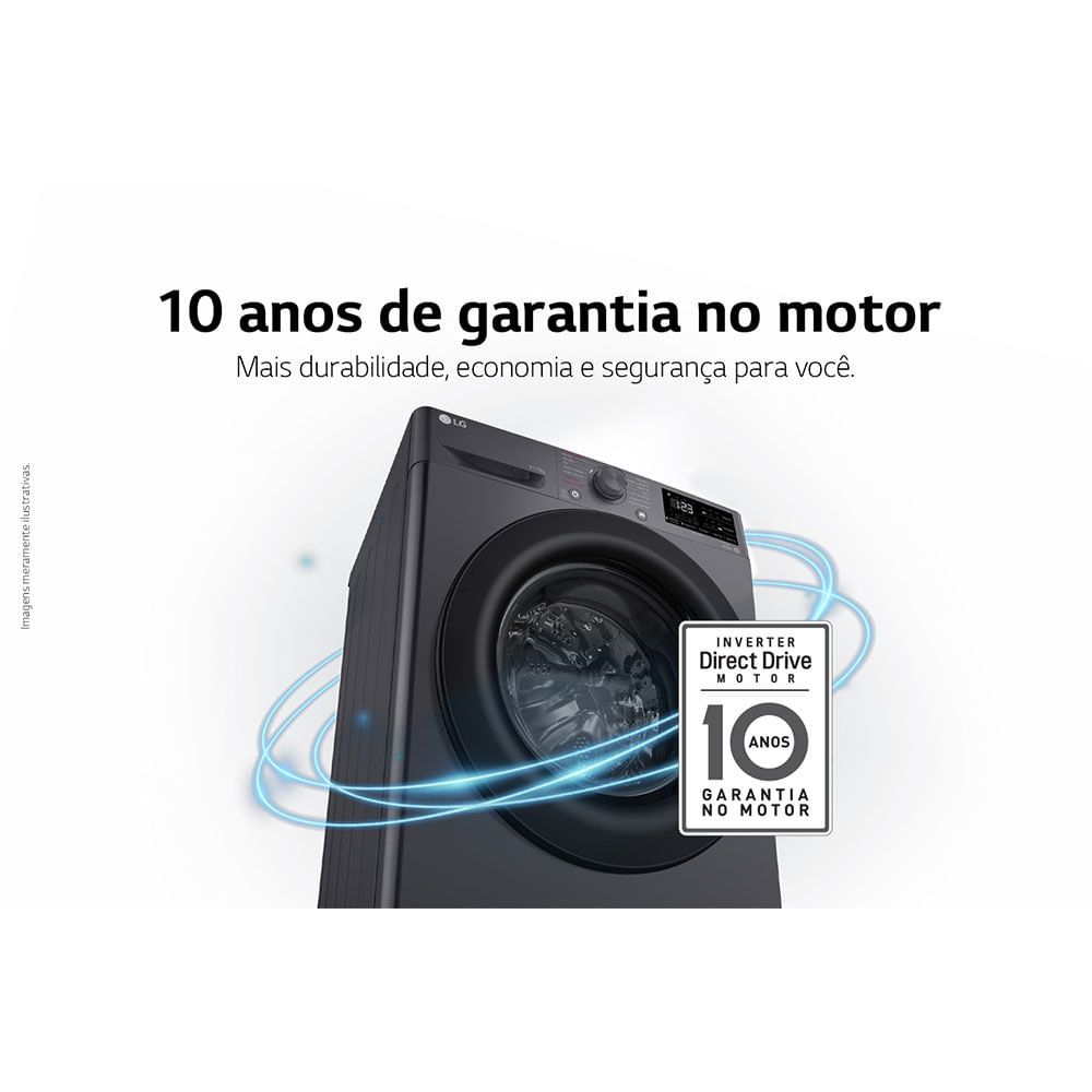 Lava e Seca Smart LG VC5 11kg, com Inteligência Artificial AIDD