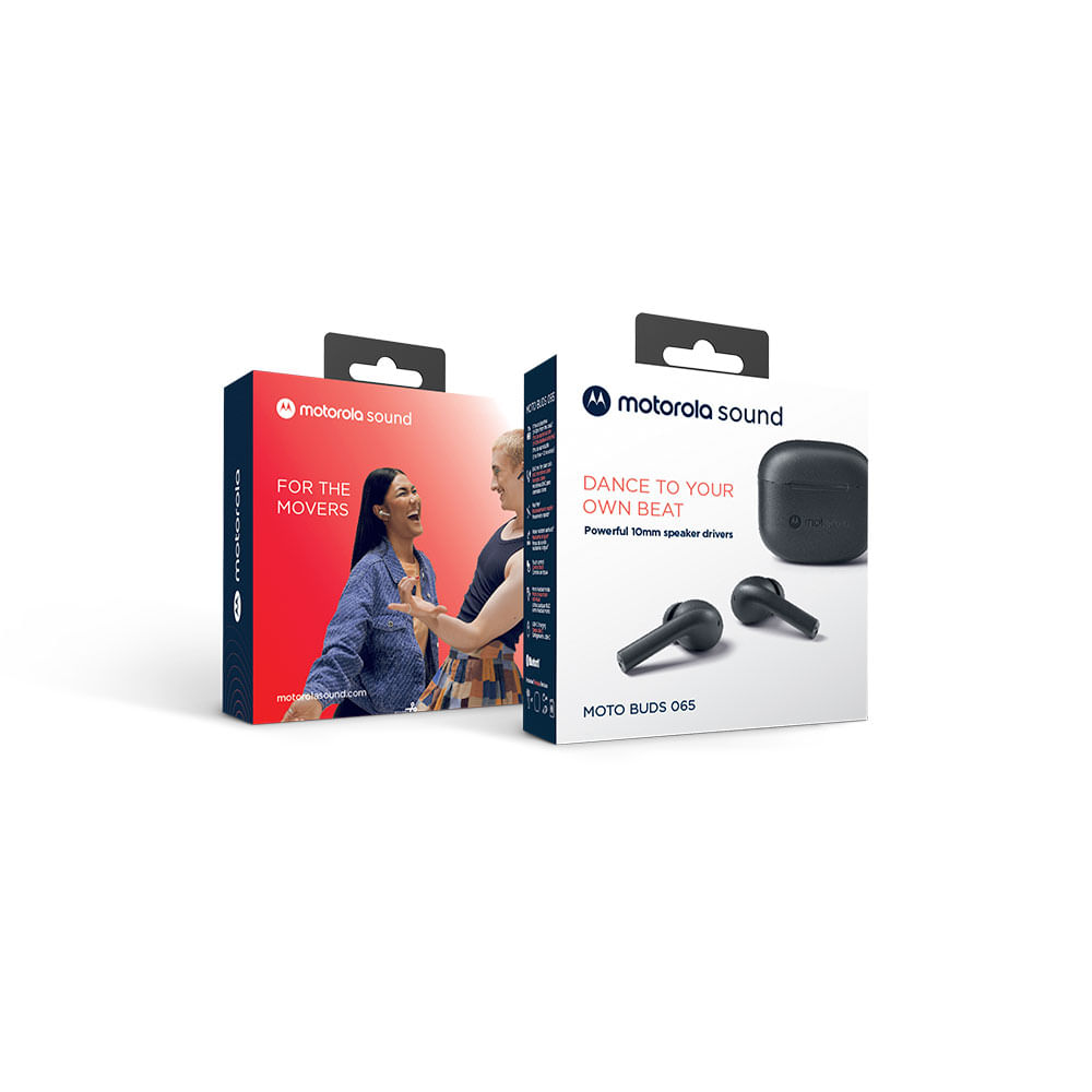 SOLTTruewirelessearphoneBluetoothイヤホン Fone de ouvido Sem Fio Bluetooth Motorola Moto Buds 65 | Preto