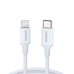 Cabo Ugreen USB-C para Lightning, 1 Metro - US171 | Branco DF - 284036