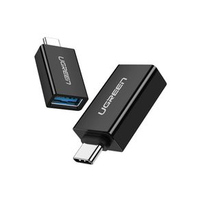 Adaptador Ugreen USB-A 3.0 para USB-C 3.1 - US173 | Preto GO - 582821 Adaptador Ugreen USB-A 3.0 para USB-C 3.1 - US173 | Preto GO - 582821