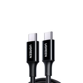 Cabo Ugreen Tipo USB-C para USB-C 5A, 1 Metro - US300 Preto GO - 284043 Cabo Ugreen Tipo USB-C para USB-C 5A, 1 Metro - US300 Preto GO - 284043