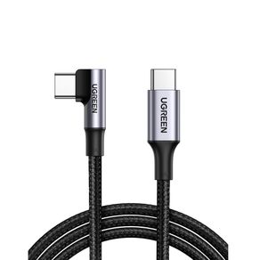 Cabo Ugreen USB-C/USB-C 90°, 100W, 1 Metro - US334 DF - 284042 Cabo Ugreen USB-C/USB-C 90°, 100W, 1 Metro - US334 DF - 284042