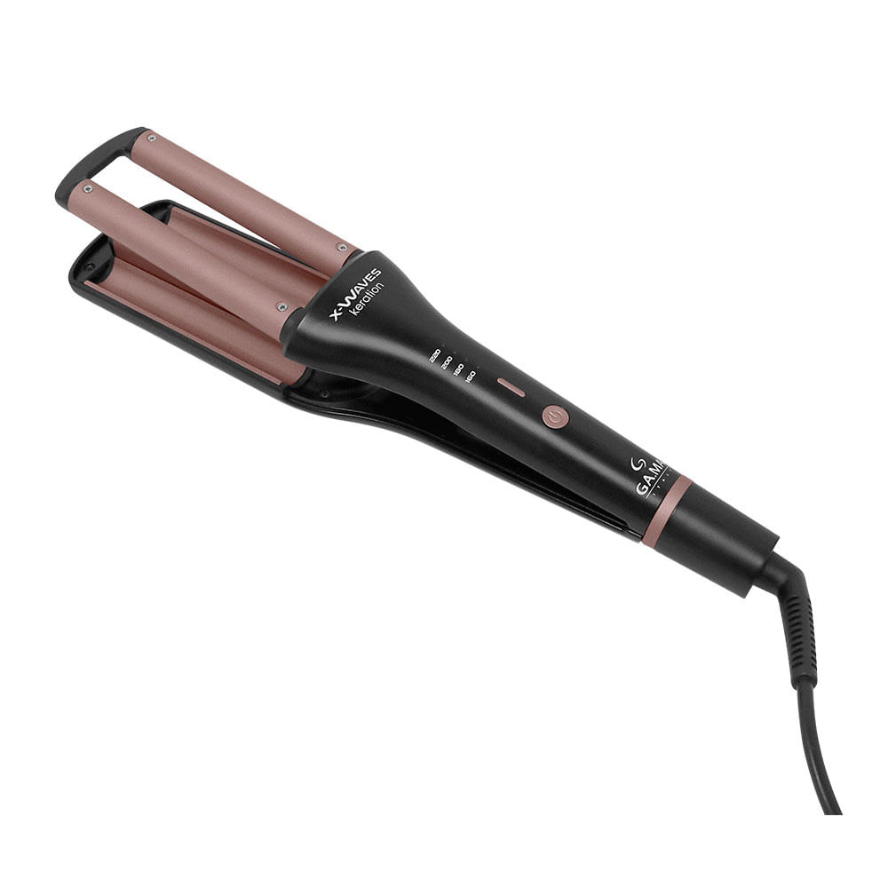 Modelador Gama X-Waves Keration, Rose/Preto | Bivolt Artigo
