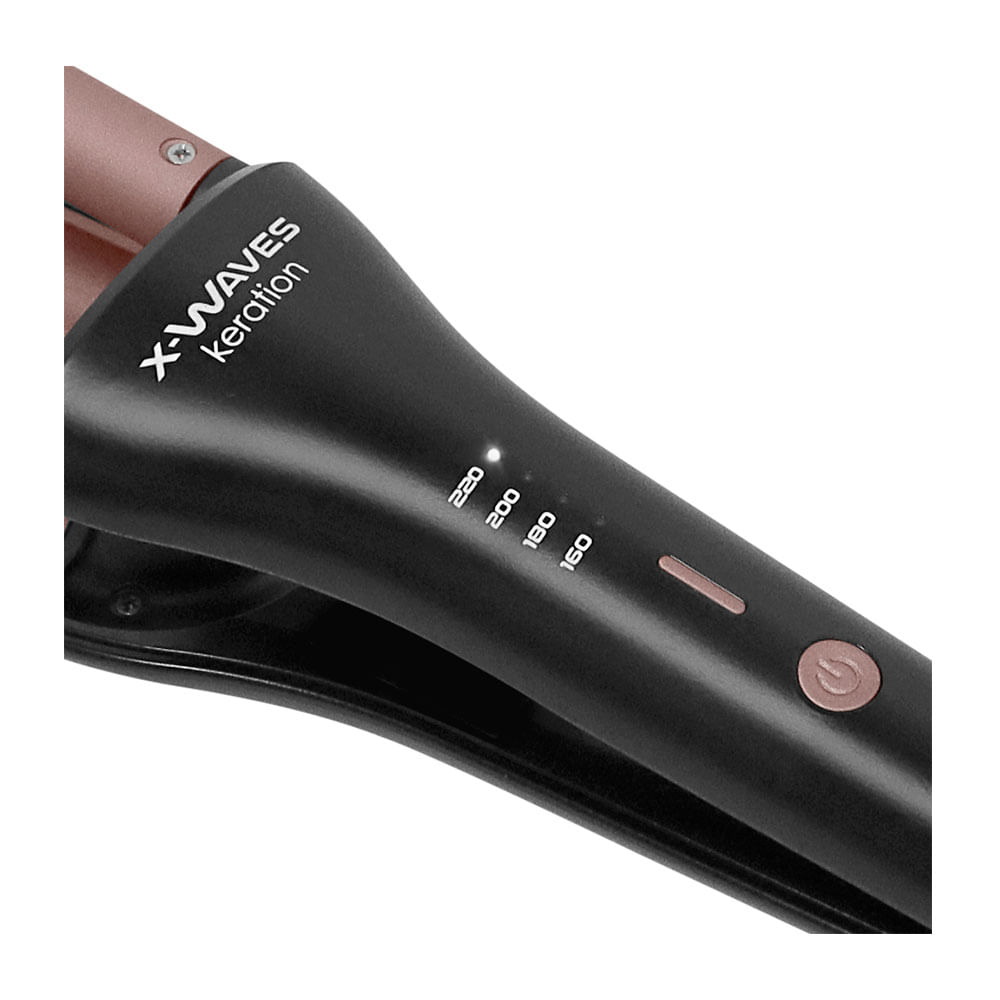 Modelador Gama X-Waves Keration, Rose/Preto | Bivolt Artigo