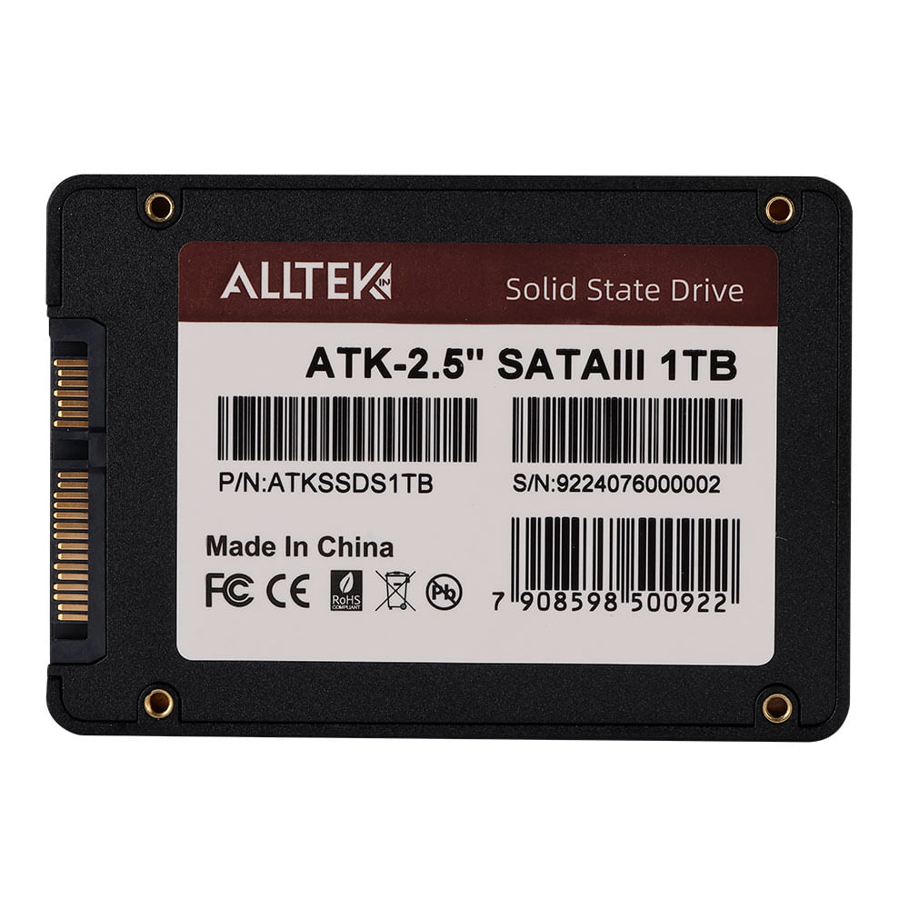 SSD Alltek SATA III 6 Gbs, 2.5 - ATKSSDS | 1T - 801511 - Fujioka