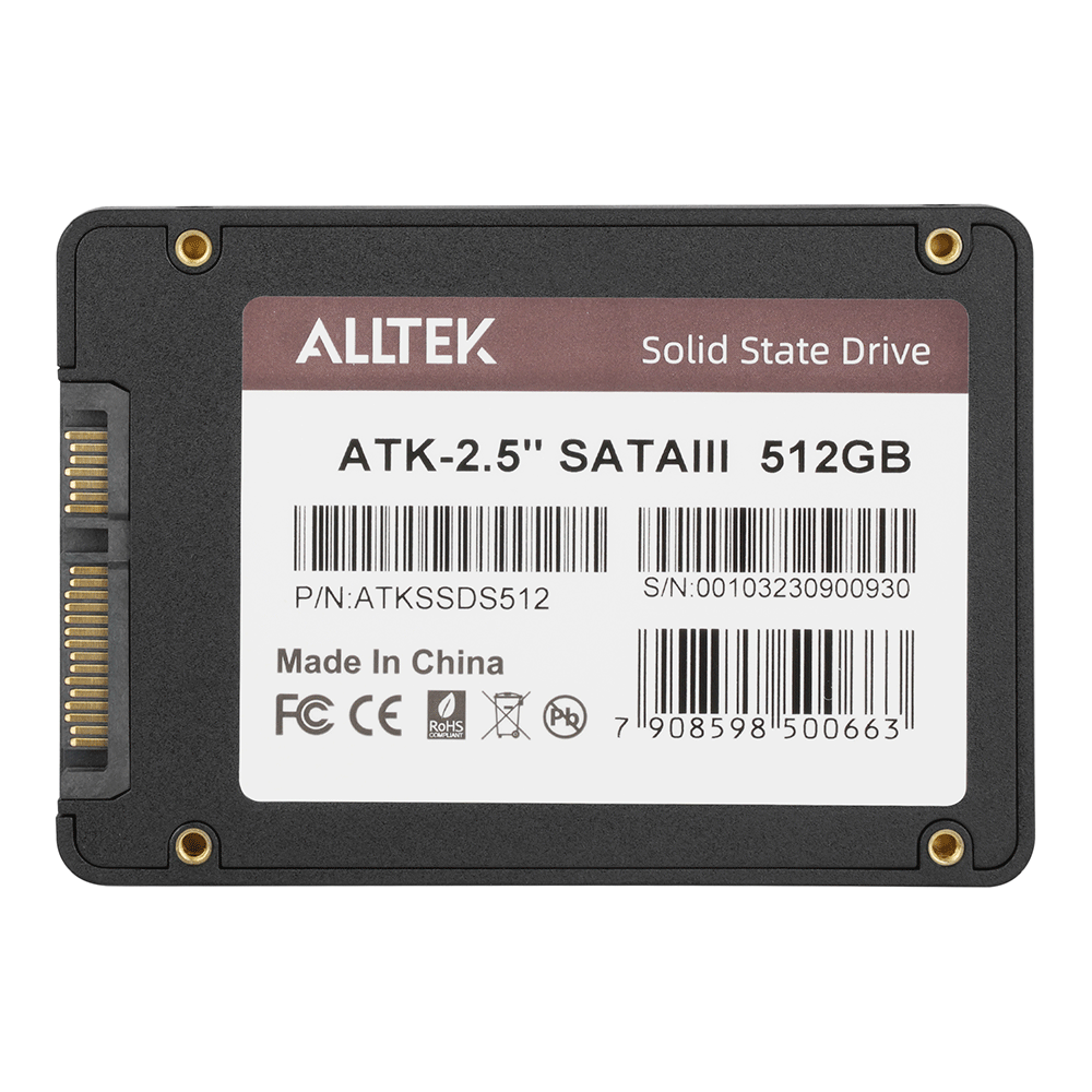 SSD Alltek 2.5 SATA III 6 Gbs - ATKSSDS | 512GB - 801403 - Fujioka