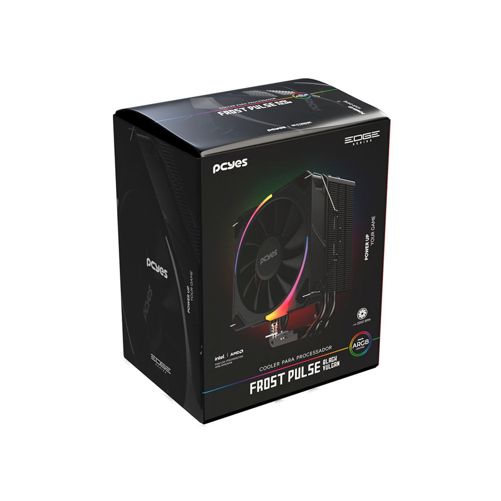 Cooler Para Processador Pcyes Frost Pulse ARGB | Preto - 801518