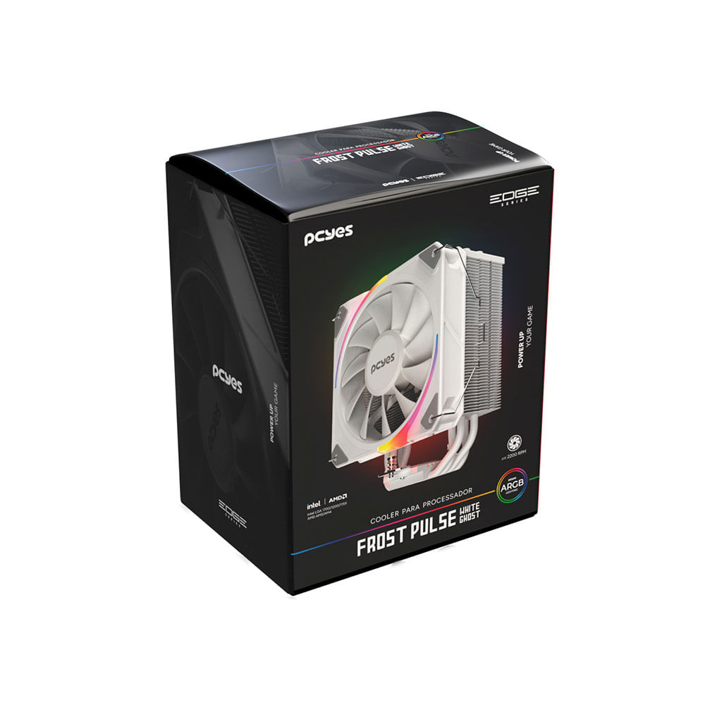 Cooler Para Processador Pcyes Frost Pulse ARGB | Branco - 801519