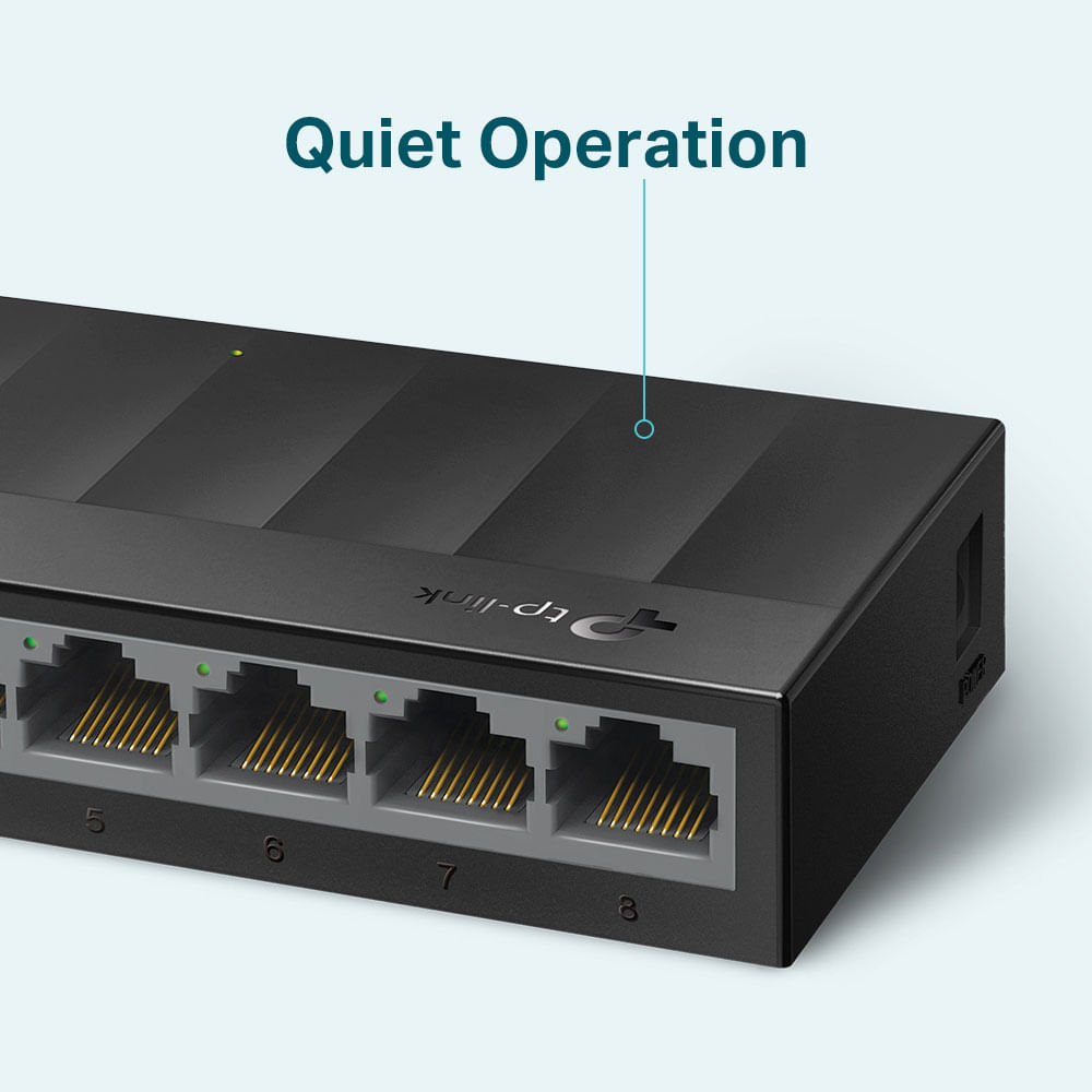 Switch de Mesa TP-Link Lite Wave Gigabit com 8 Portas Ethernet 10