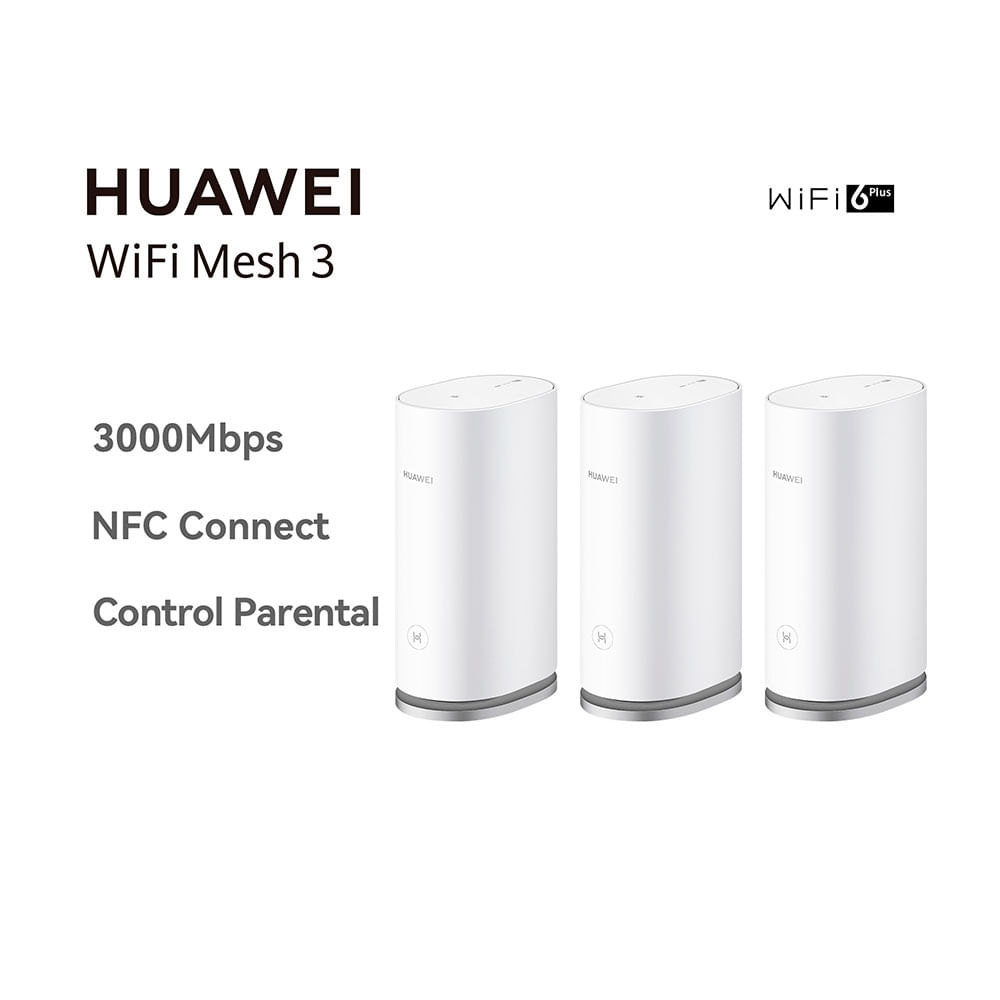 Roteador Huawei Mesh 3 AX3000, Wi-Fi 6 Plus, Dual Band - WS8100