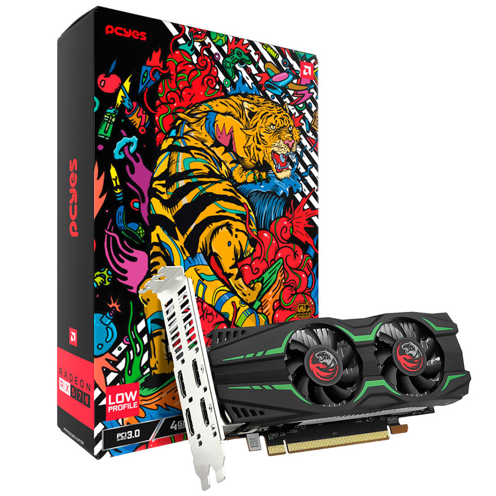 Placa de Vídeo PCYES, AMD RADEON RX 570, 4GB GDDR5, 128 Bits, Dual