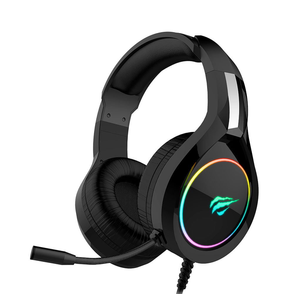 Headset Gamer Havit H2232D RGB Microfone Flexível Preto (MP)