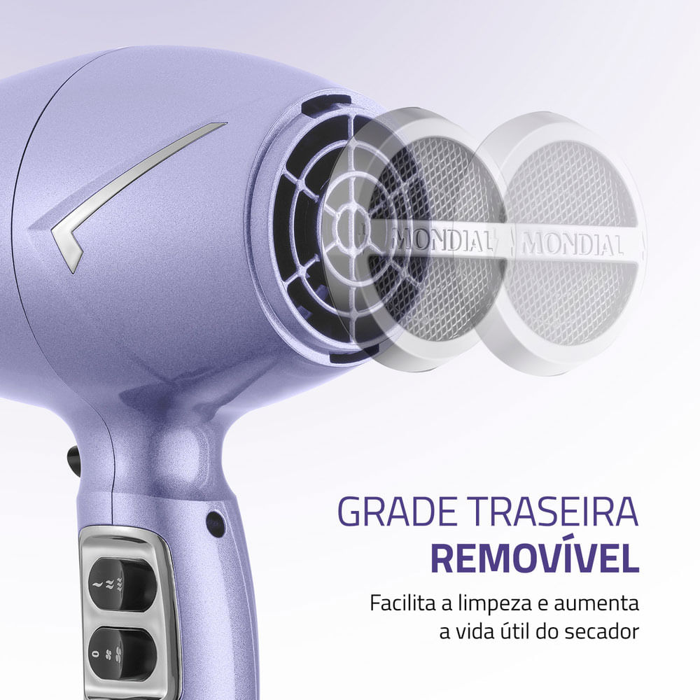 Secador de Cabelos Mondial Space Shine 2000W - SC-21, Lilás | 220V