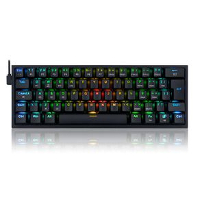 Teclado Mecânico Gamer Redragon Fizz Pro, RGB, SWITCH MARROM, K616-RGB-B (PT-BROWN) | Preto DF - 582888