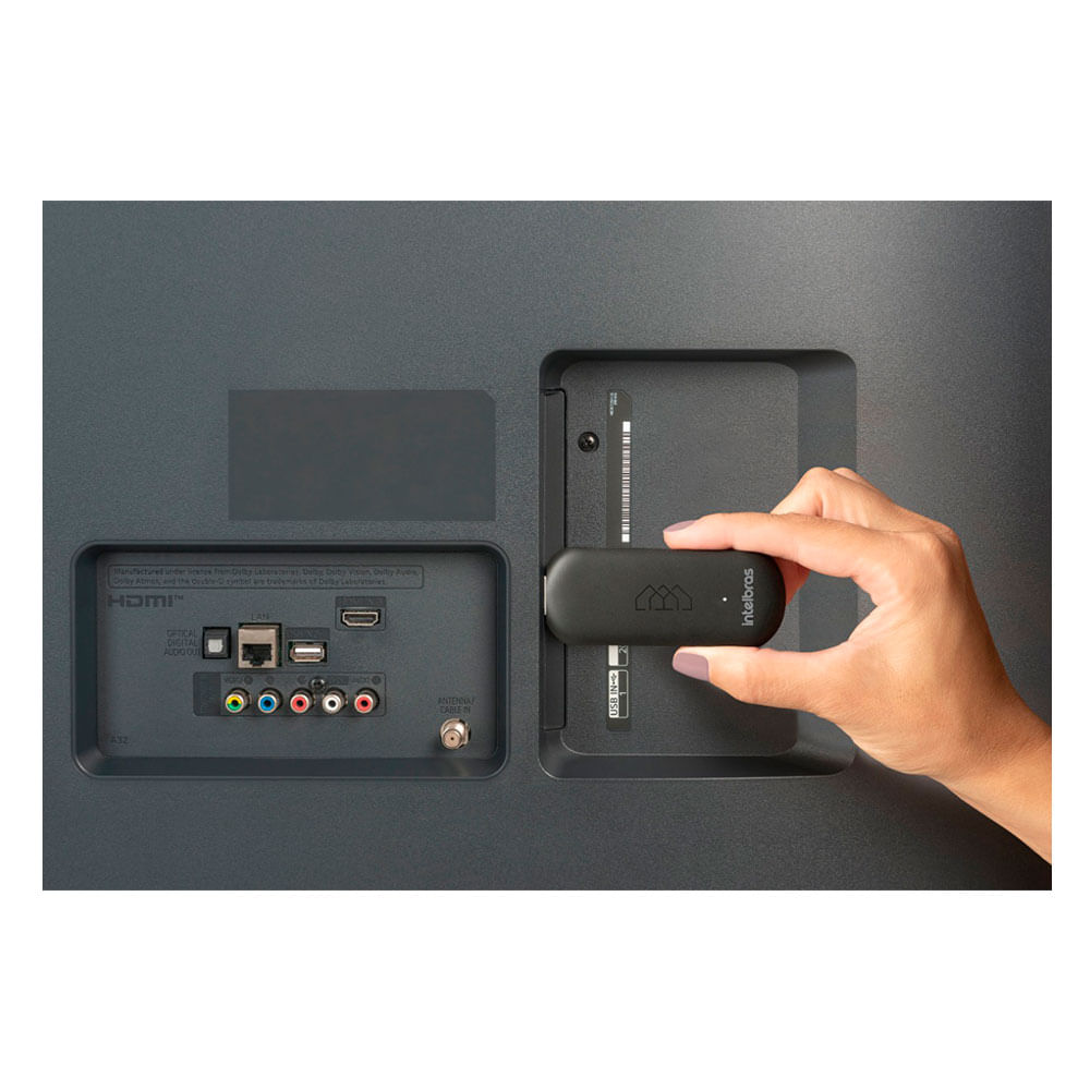 Smart Box Android Intelbras TV Izy Play Stick Full HD | Preto