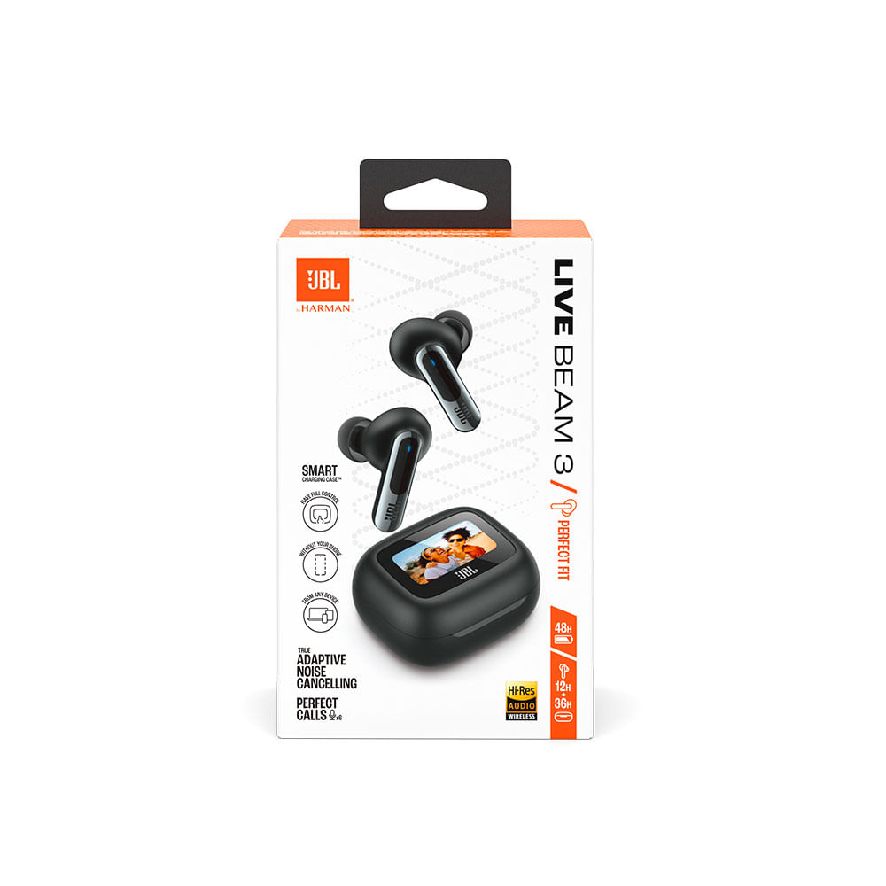 Fones de Ouvido Bluetooth JBL Live Beam 3, Cancelamento de Ruído | Prata